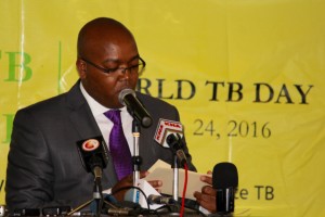 The Chief Guest, Dr Nicholas Muraguri makes his remarks