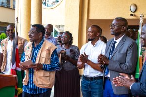 Governor James Orengo at the handover ceremony in Siaya